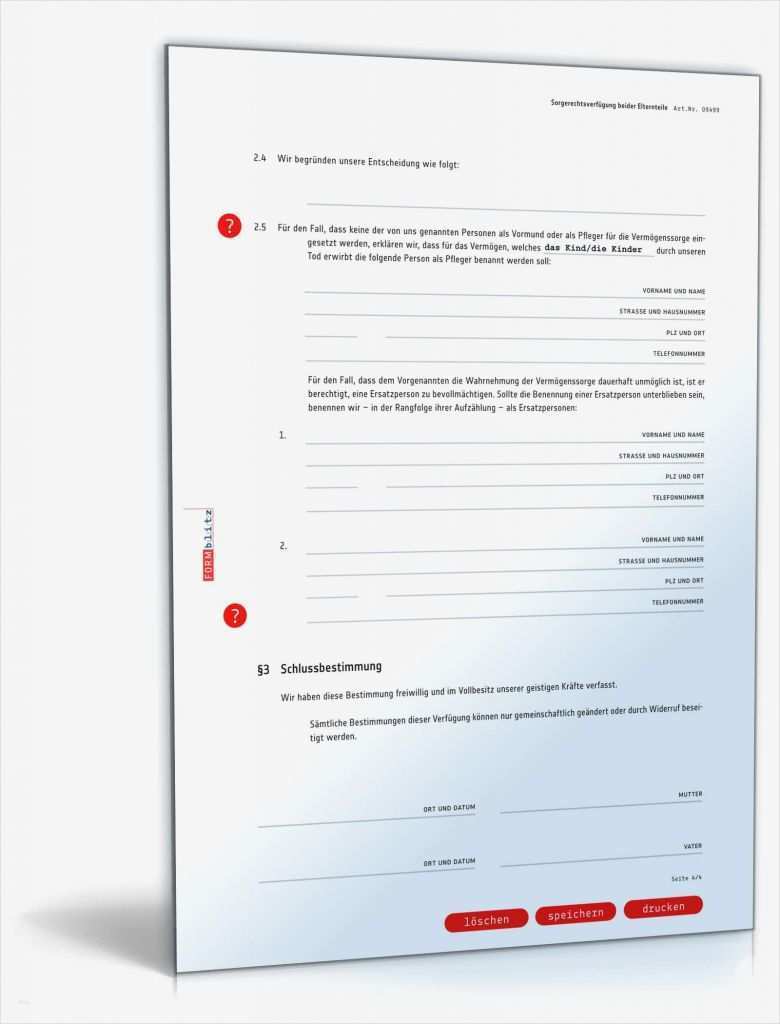 Sorgerechtsverfügung Vorlage Wunderbar sorgerechtsverfügung Eltern