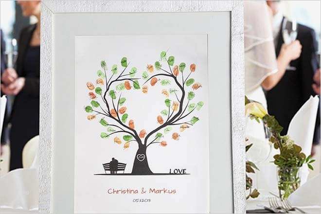Spaß Zeugnis Vorlage Erstaunlich Gästebuch Mit Fingerabdrücken Wedding Tree
