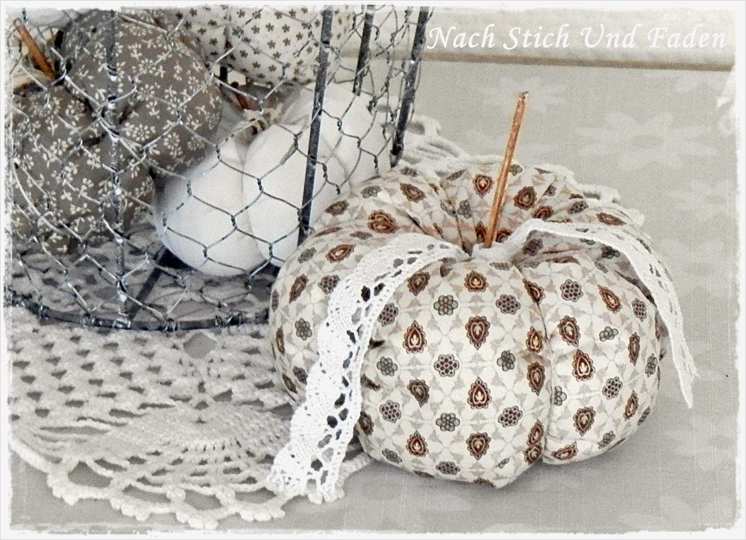 Spaß Zeugnis Vorlage Genial Nach Stich Und Faden Tutorial Kürbisse Im Shabby Look Nähen