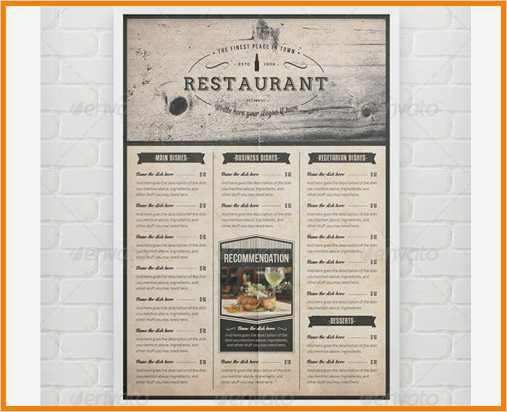 Speisekarte Englisch Vorlage Schönste Speisekarte Vorlage