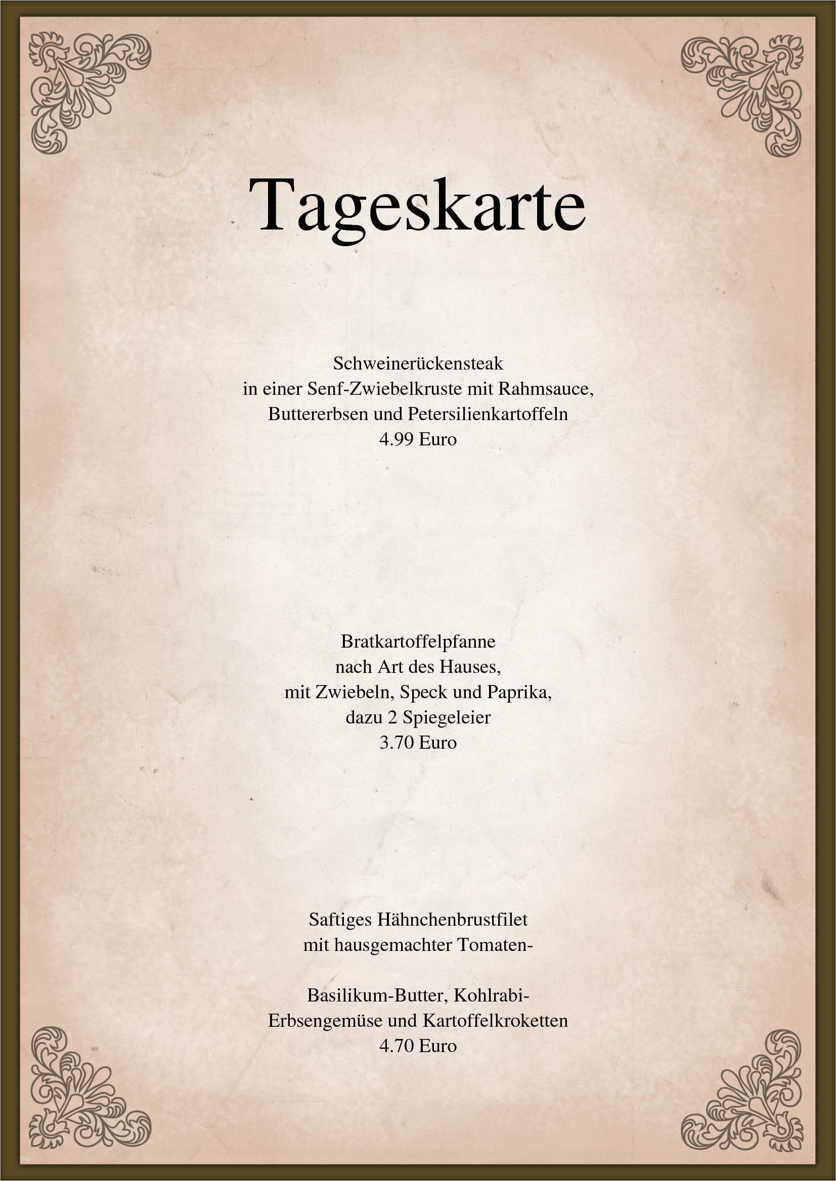 Speisekarte Vorlage Bewundernswert Speisekarten Und Menükarten Alte Speisekarte Von Chris