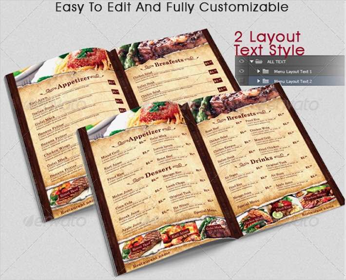 Speisekarte Vorlage Cool Vintage Speisekartenvorlage Für Shop