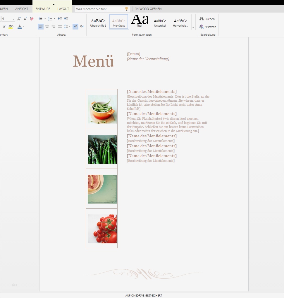 Speisekarte Vorlage Download Best Of Speisekarte Schnell Zusammengestellt – Wordvorlage