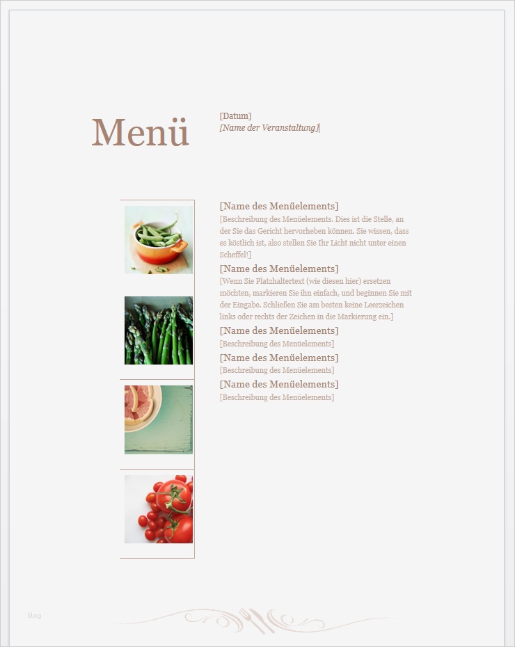 Speisekarte Vorlage Kostenlos Download Elegant Speisekarte Selber Erstellen – Vorlage Kostenlos