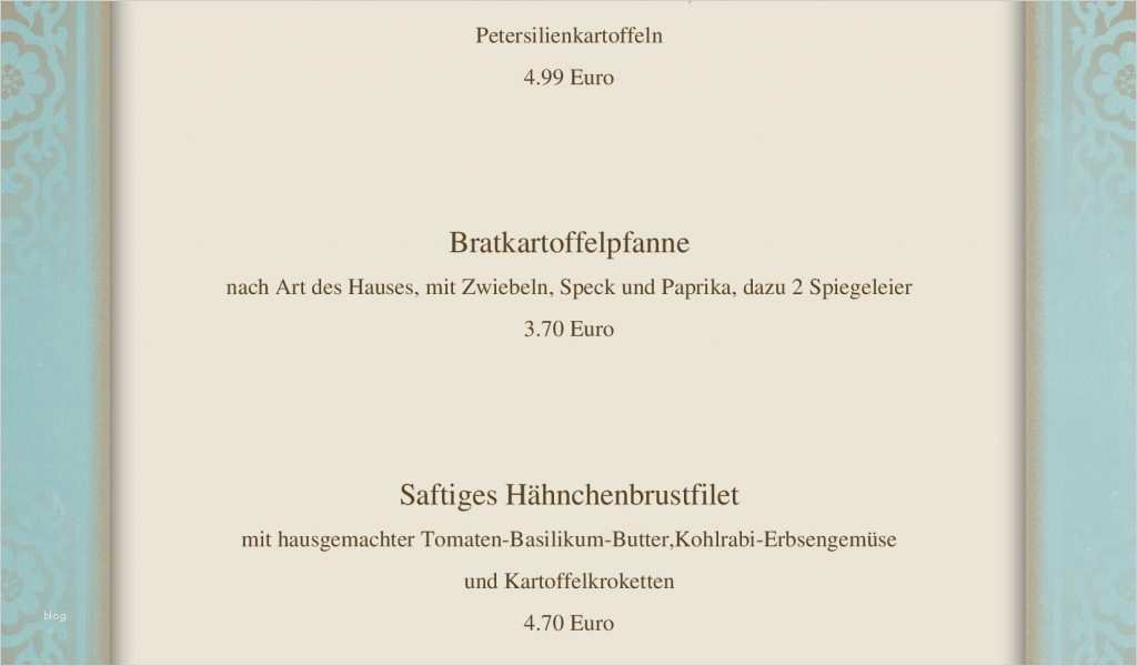 Speisekarte Vorlage Schönste 9 Speisekarte Word Vorlage
