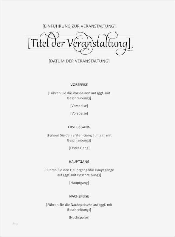 Speisekarte Vorlage Word Hübsch Menükarte Vorlage Word Kostenlos – Muster Vorlage