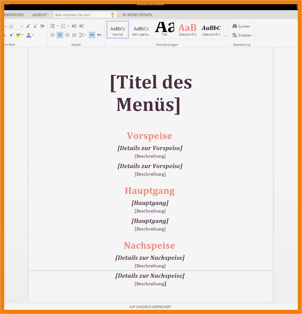 Speisekarte Vorlage Word Wunderbar 11 Vorlage Meükarte Word