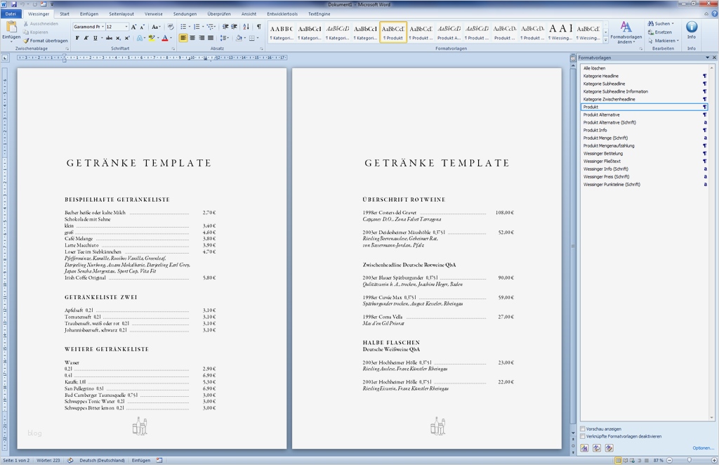Speisekarte Vorlage Word Wunderbar tolle Getränkkarten Vorlage Galerie