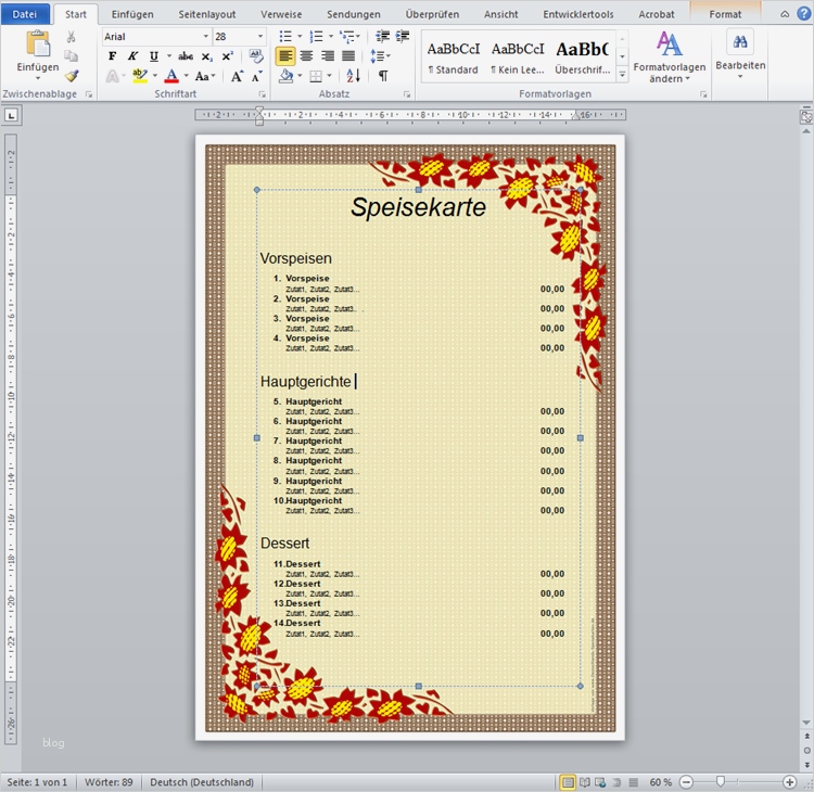 Speisekarten Vorlagen Kostenlos Ausdrucken Hübsch Speisekarte Selber Erstellen – Vorlage Kostenlos
