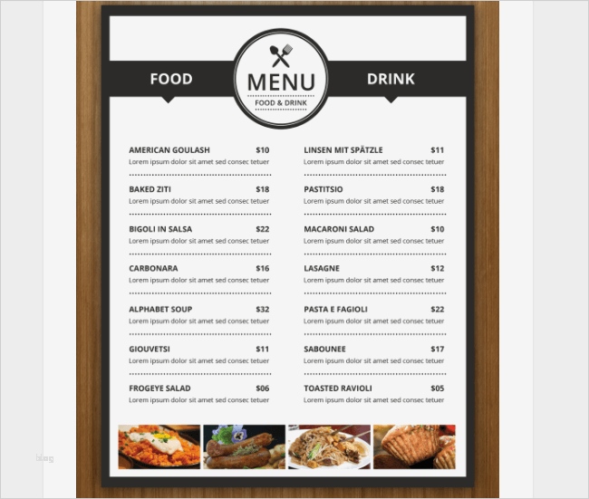 Speisekarten Vorlagen Zum Bearbeiten Einzigartig 77 Kostenlose Speisekarten Vorlagen Zum Selbst Gestalten