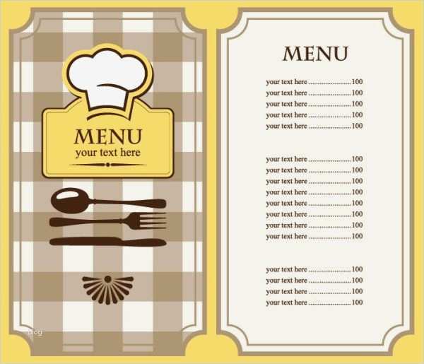 Speisekarten Vorlagen Zum Bearbeiten Luxus Free Restaurant Menu Template