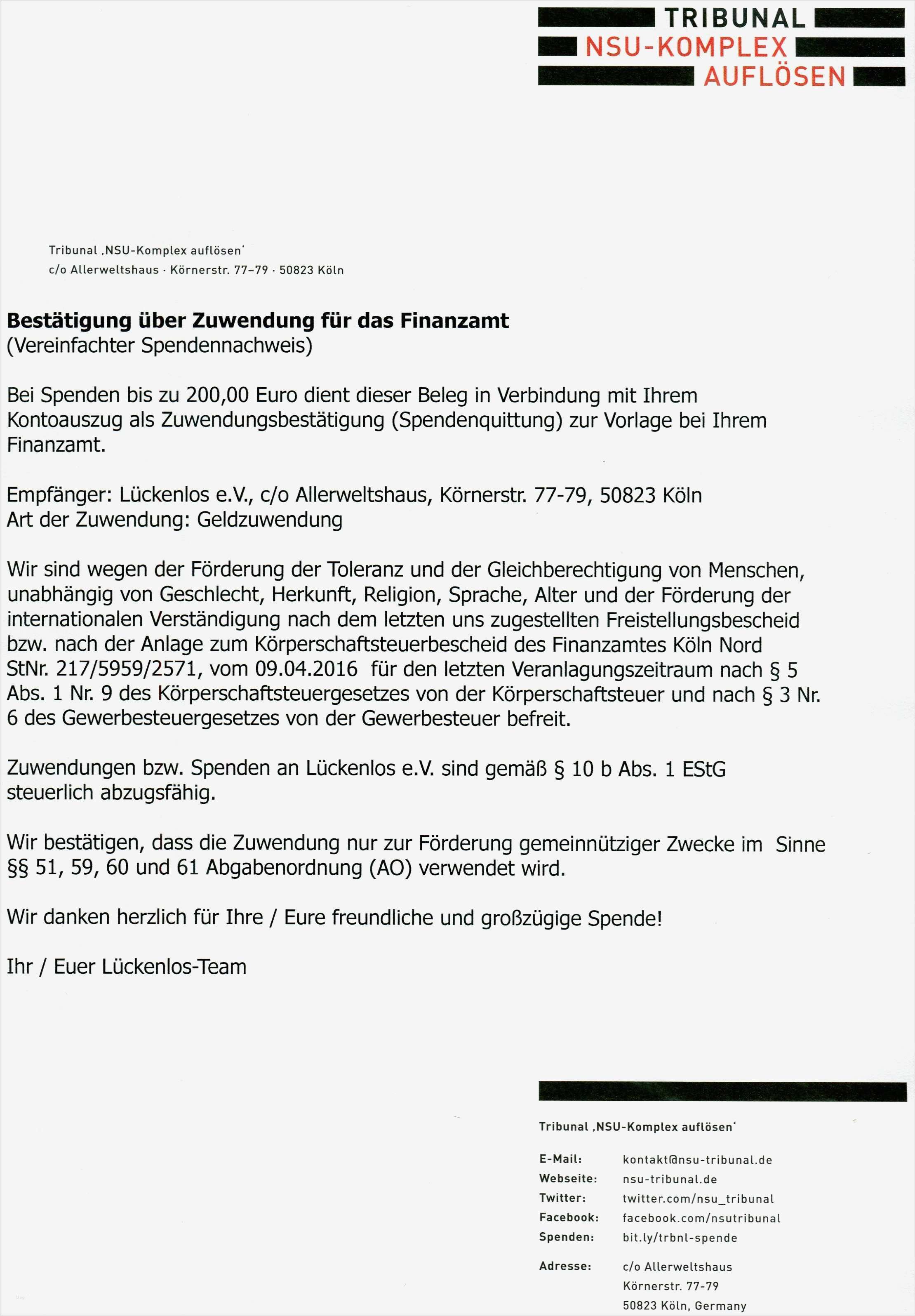 Spendenbescheinigung Vorlage Finanzamt Großartig atemberaubend Spendenbescheinigung Vorlage Galerie