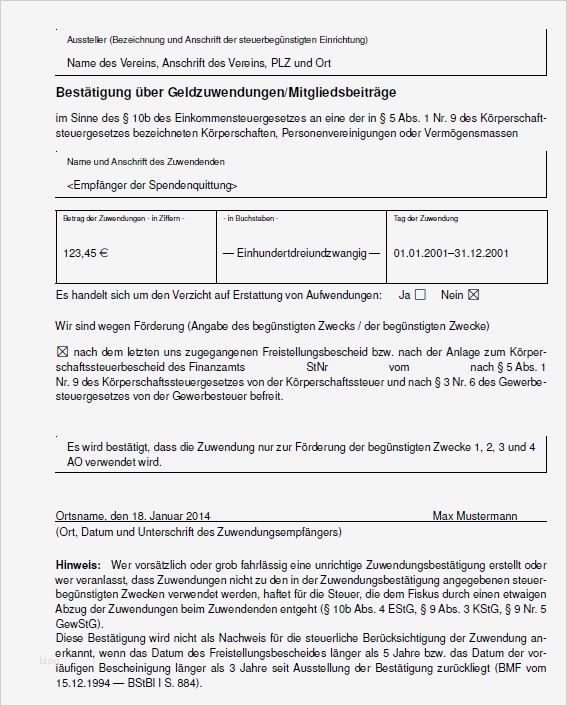 Spendenquittung Vorlage Wunderbar Uweziegenhagen Vereinsverwaltung