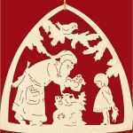 Sperrholz Vorlagen Weihnachten Wunderbar Fensterbild Weihnachten Bescherung