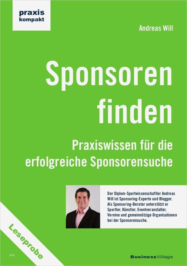 Sponsorenmappe Vorlage Inspiration Sponsoren Finden