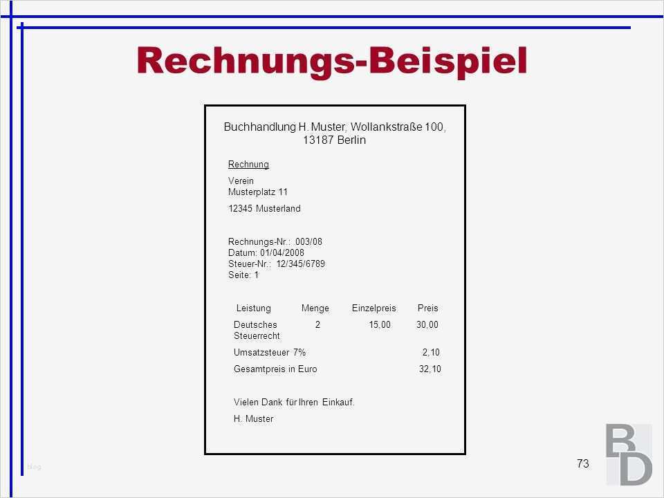 Berühmt Beispielvorlage Für Die Rechnung Zeitgenössisch