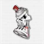 Spray Vorlagen Hübsch Graffiti Spray Can Angry Skull Sticker