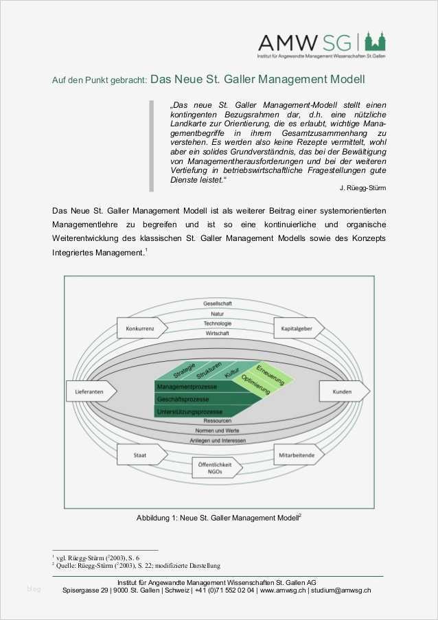 St Galler Management Modell Vorlage Einzigartig Das Neue St Galler Management Modell Auf Den Punkt Gebracht