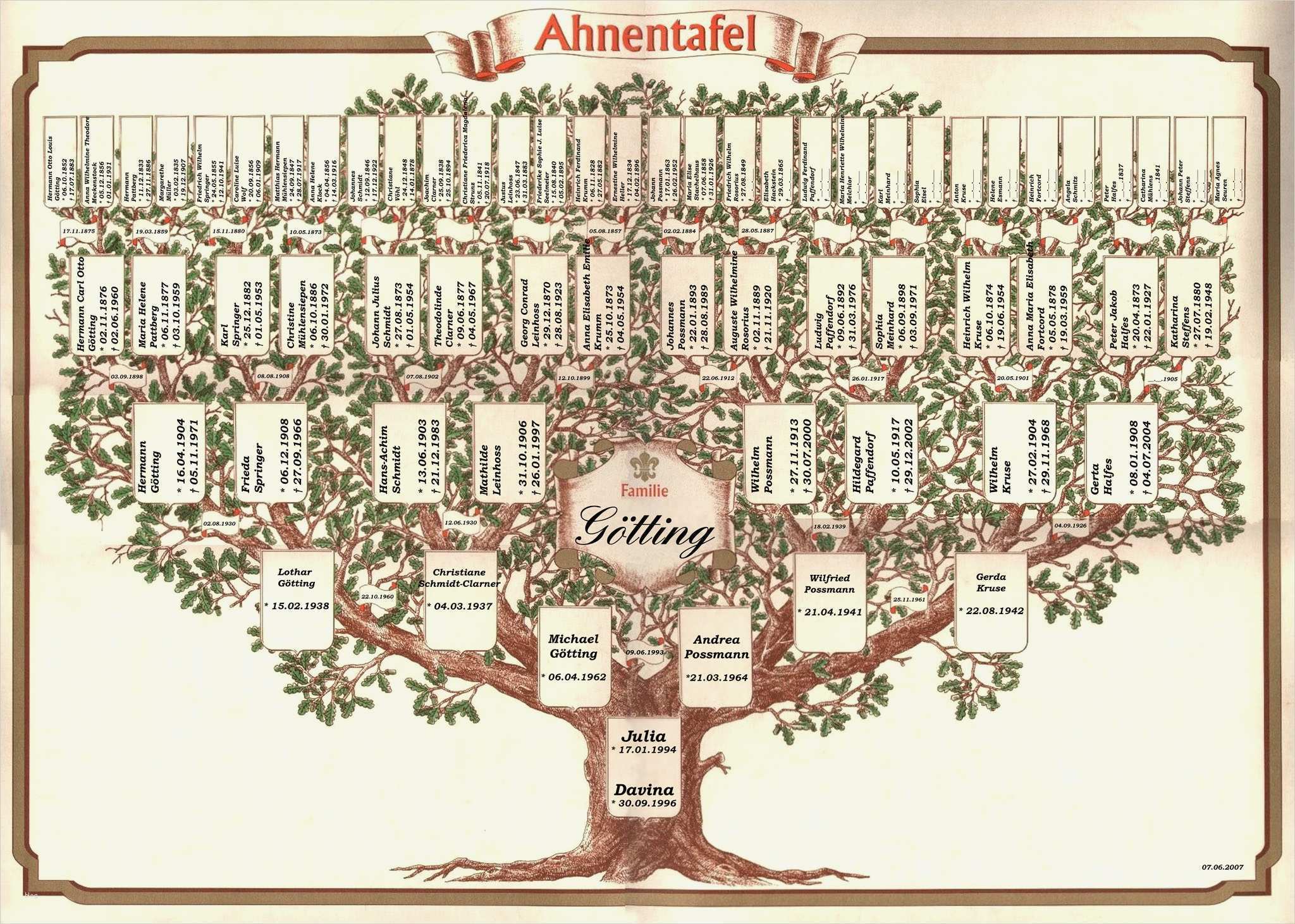 Stammbaum Vorlage 8 Generationen Luxus Ahnentafel