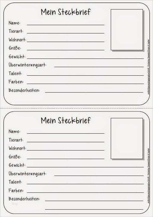 Steckbrief Grundschule Vorlage Genial Endlich Pause 2 0 Kleine Tiersteckbriefe
