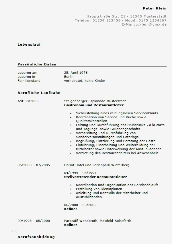 Stellenanzeige Gastronomie Vorlage Erstaunlich Bewerbung Gastronom Ungekündigt Berufserfahrung