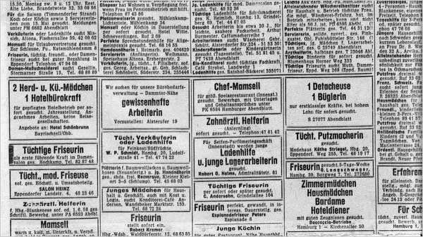 Stellenanzeige Gastronomie Vorlage Erstaunlich Stellenanzeigen Aus 1958 Hamburger Abendblatt Aus Meiner