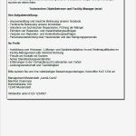 Stellenanzeige Gastronomie Vorlage Fabelhaft Muster Bewerbung Facility Manager In Gekündigt