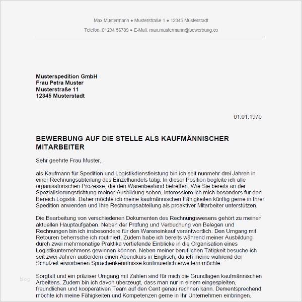 Stellenanzeige Gastronomie Vorlage Luxus Bewerbung Als Kaufmännischer Mitarbeiter Kaufmännische