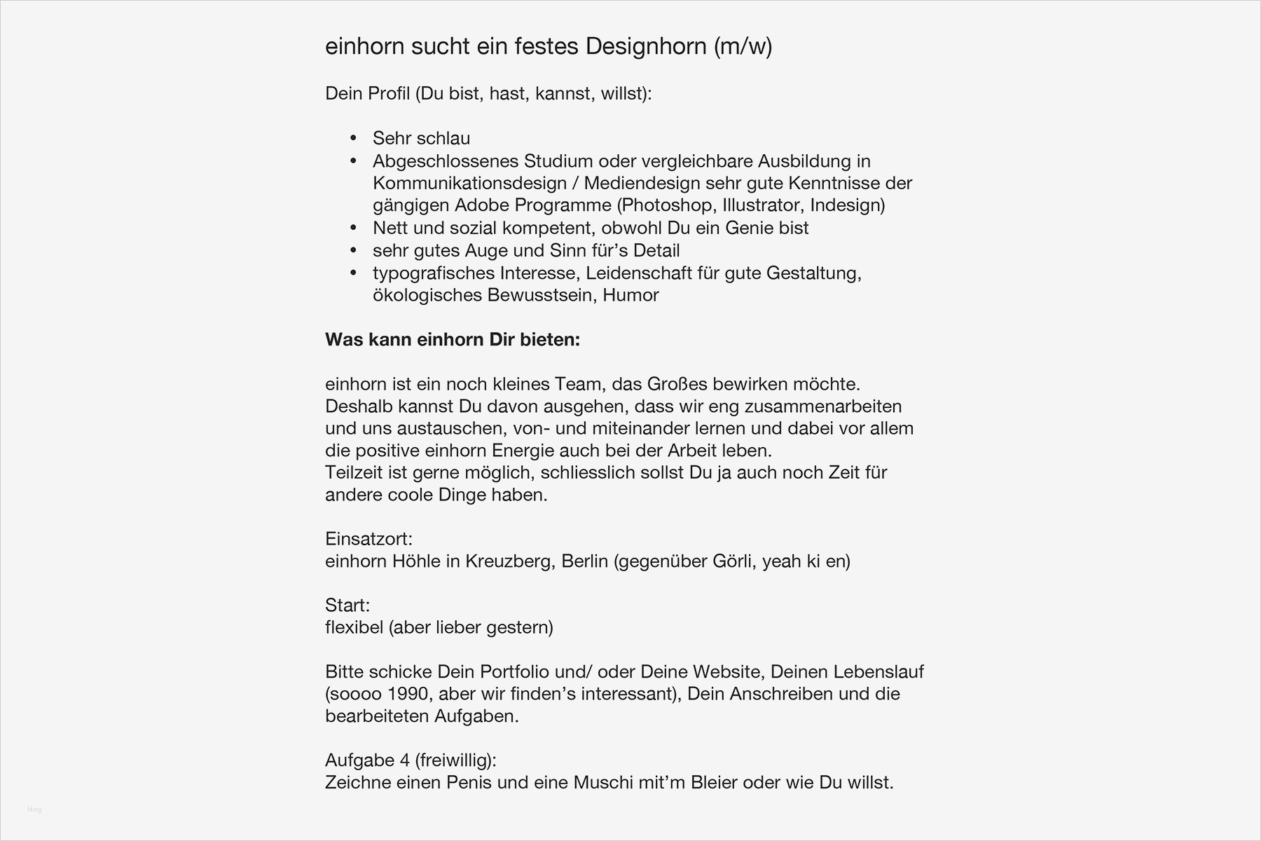 54 Genial Stellenanzeige Gastronomie Vorlage Abbildung 2 Stellenanzeigen mal anders Leider geil