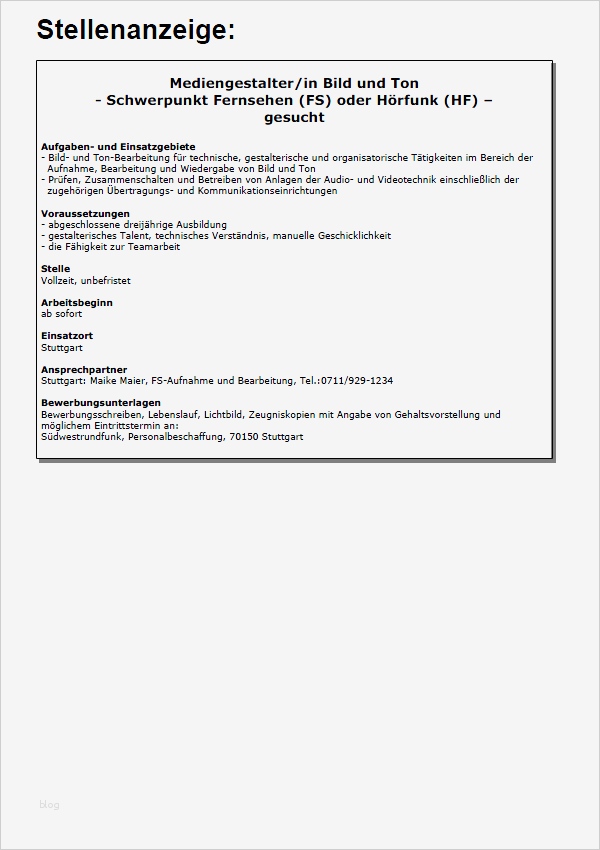 Stellenanzeige Vorlage Luxus Bewerbung Me Ngestalter Muster Vorlage Zum sofort Download