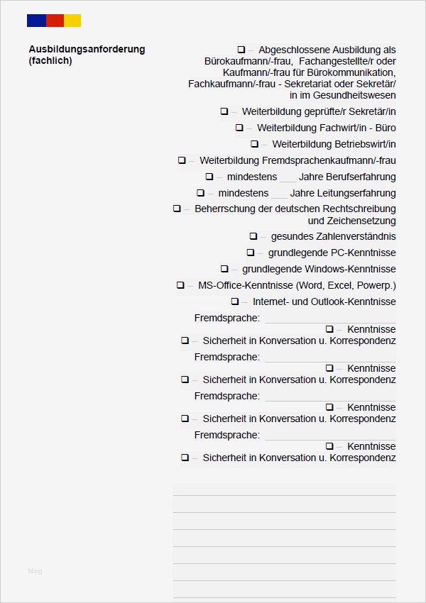 Stellenbeschreibung Vorlage Excel Angenehm Stellenbeschreibung Sekretär In Geschäftsführung Download