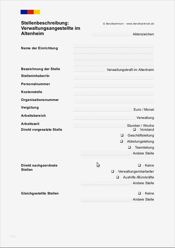 Stellenbeschreibung Vorlage Excel Wunderbar Stellenbeschreibung Verwaltungsangestellte Altenheim
