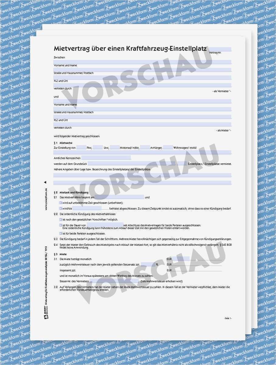 Stellplatz Mietvertrag Vorlage Gut Muster Mietvertrag Für Garage Und Stellplätze