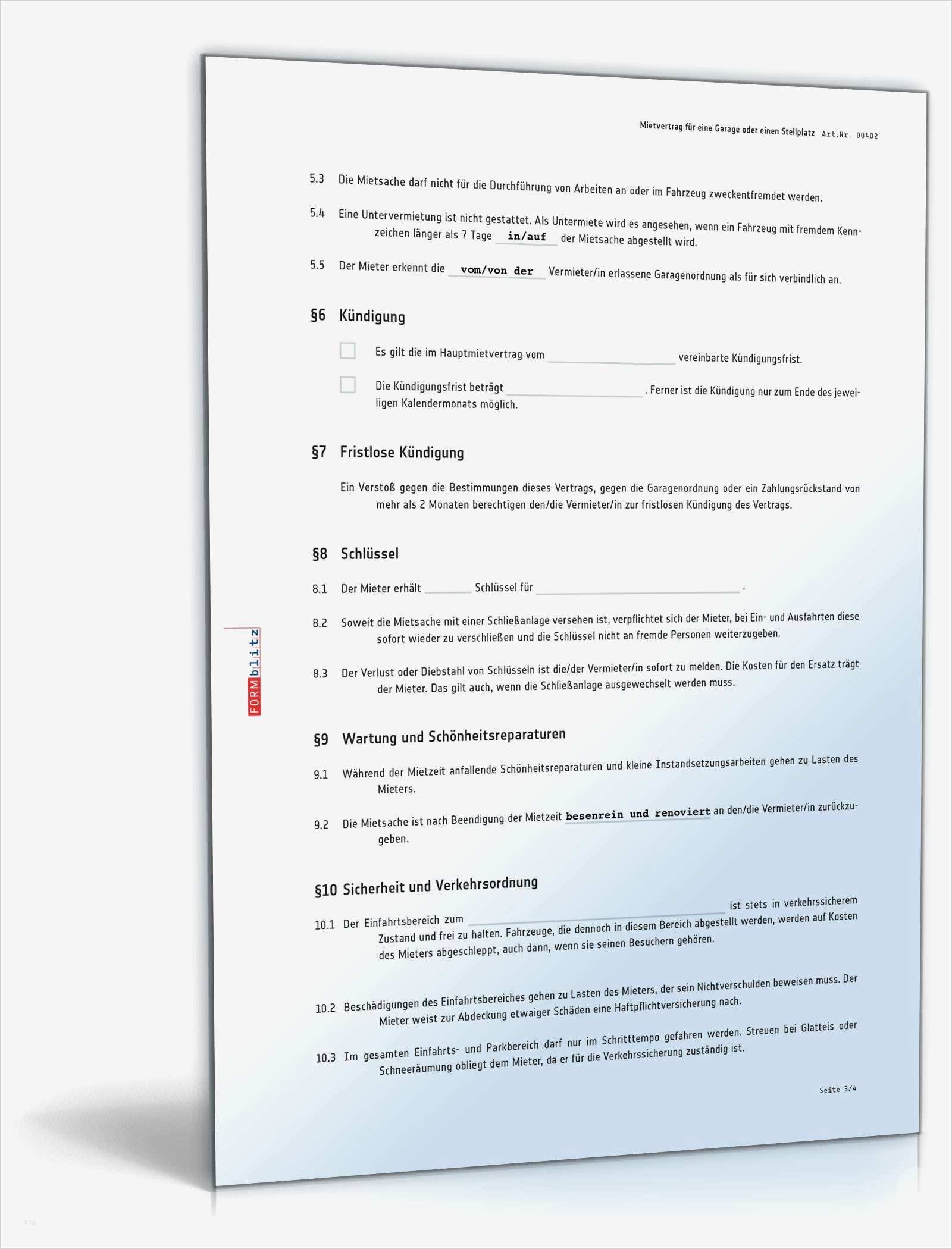 Stellplatz Mietvertrag Vorlage Hübsch Mietvertrag Garage Rechtssicheres Muster Zum Download