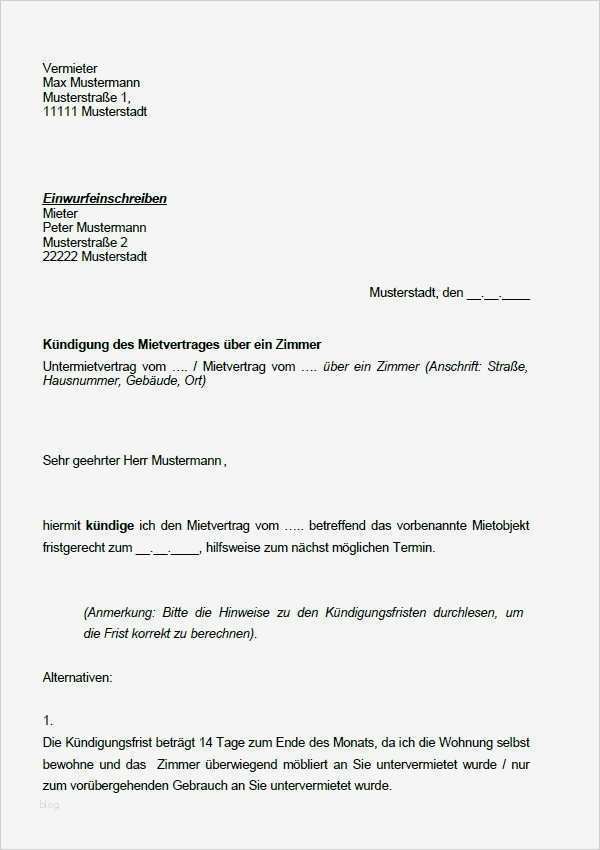 Stellplatz Mietvertrag Vorlage Wunderbar Kündigung Mietvertrag Muster