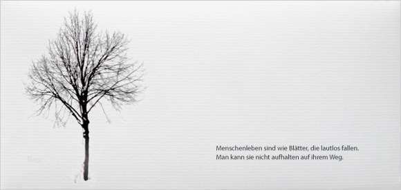 Trauermotiv F 34 für Traueranzeigen und Trauerkarten