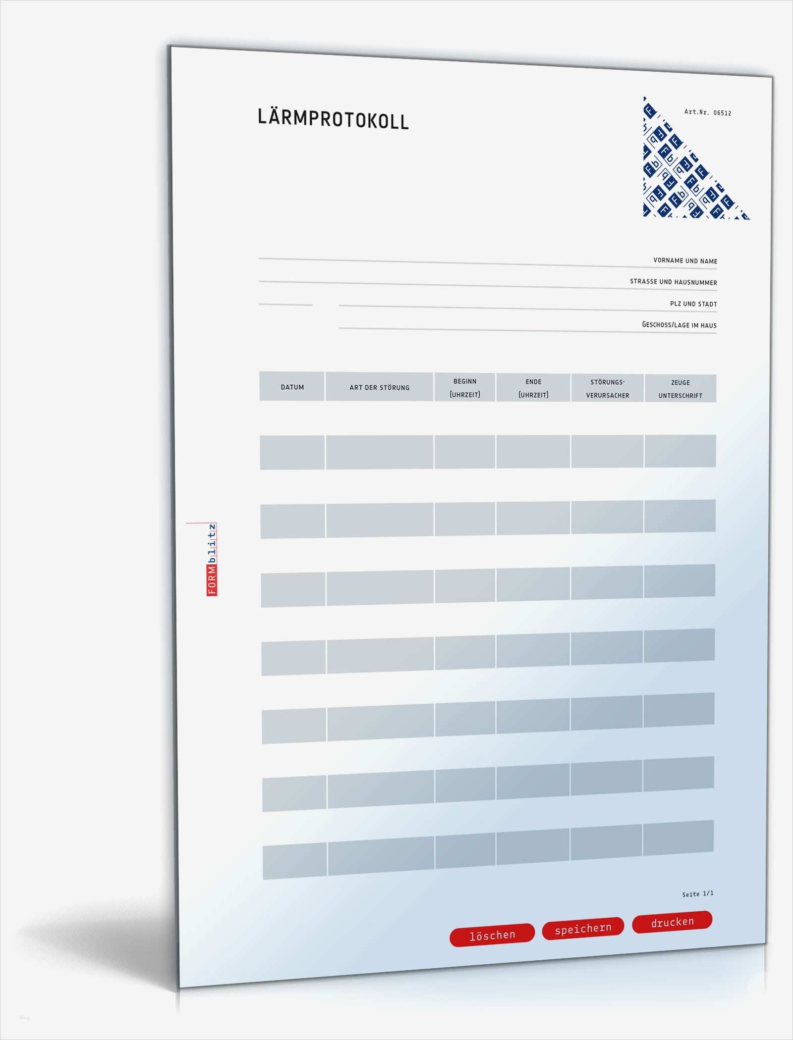 Steuererklärung Fristverlängerung Vorlage Fabelhaft Lärmprotokoll Vorlage Pdf – Häuser Immobilien Bau