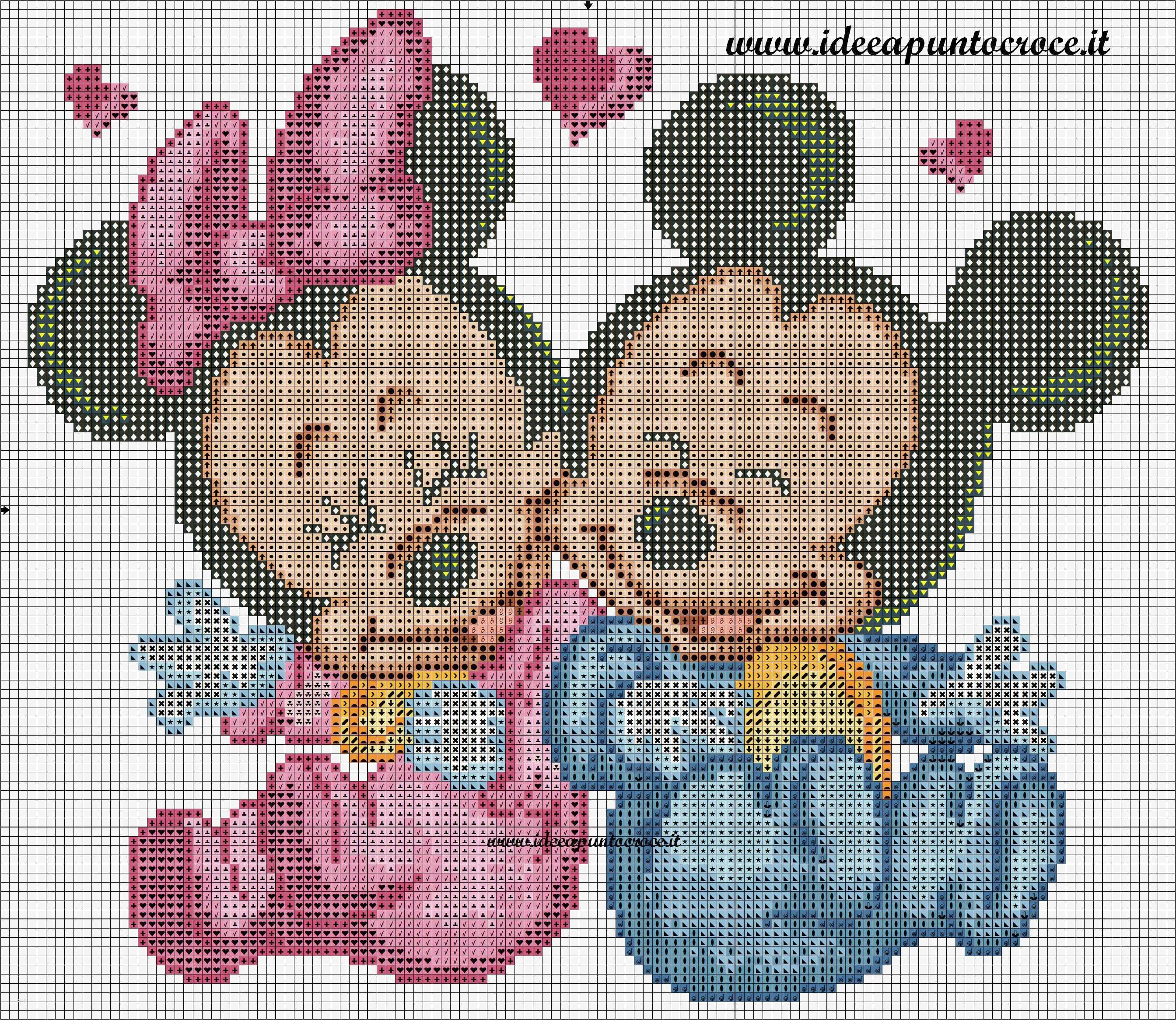 Stickbilder Kreuzstich Vorlagen Best Of Schema Baby Minnie E topolino Punto Croce