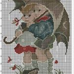 Stickbilder Kreuzstich Vorlagen Neu Regen Tag Stickbilder Hummel Pinterest