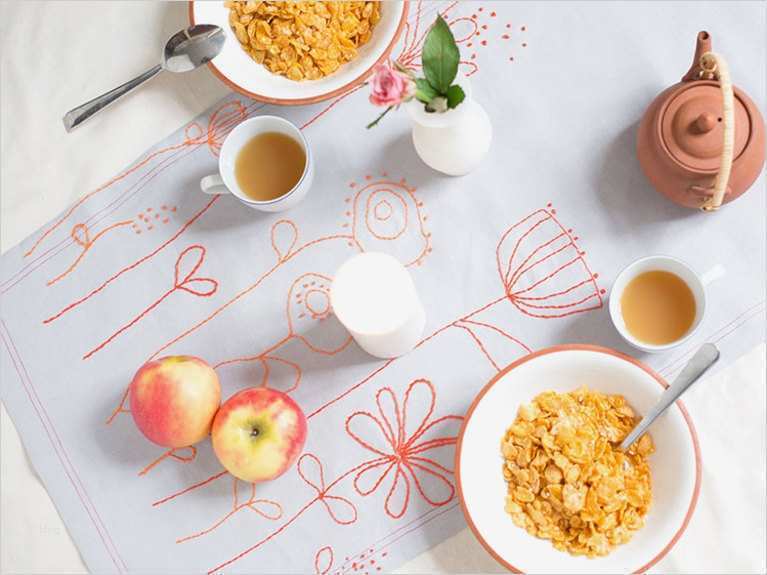 Sticken Für Anfänger Vorlagen Schön Tischläufer Mit Blumen Besticken