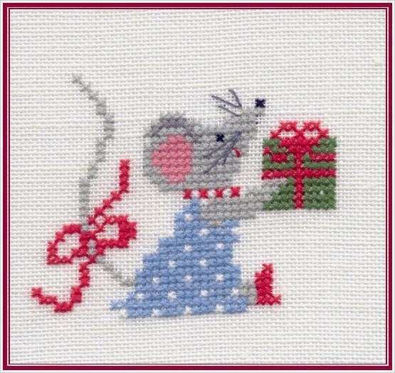 Sticken Vorlagen Erstaunlich Maus Mit Geschenk Kreuzstich Stickvorlage Zum Sticken