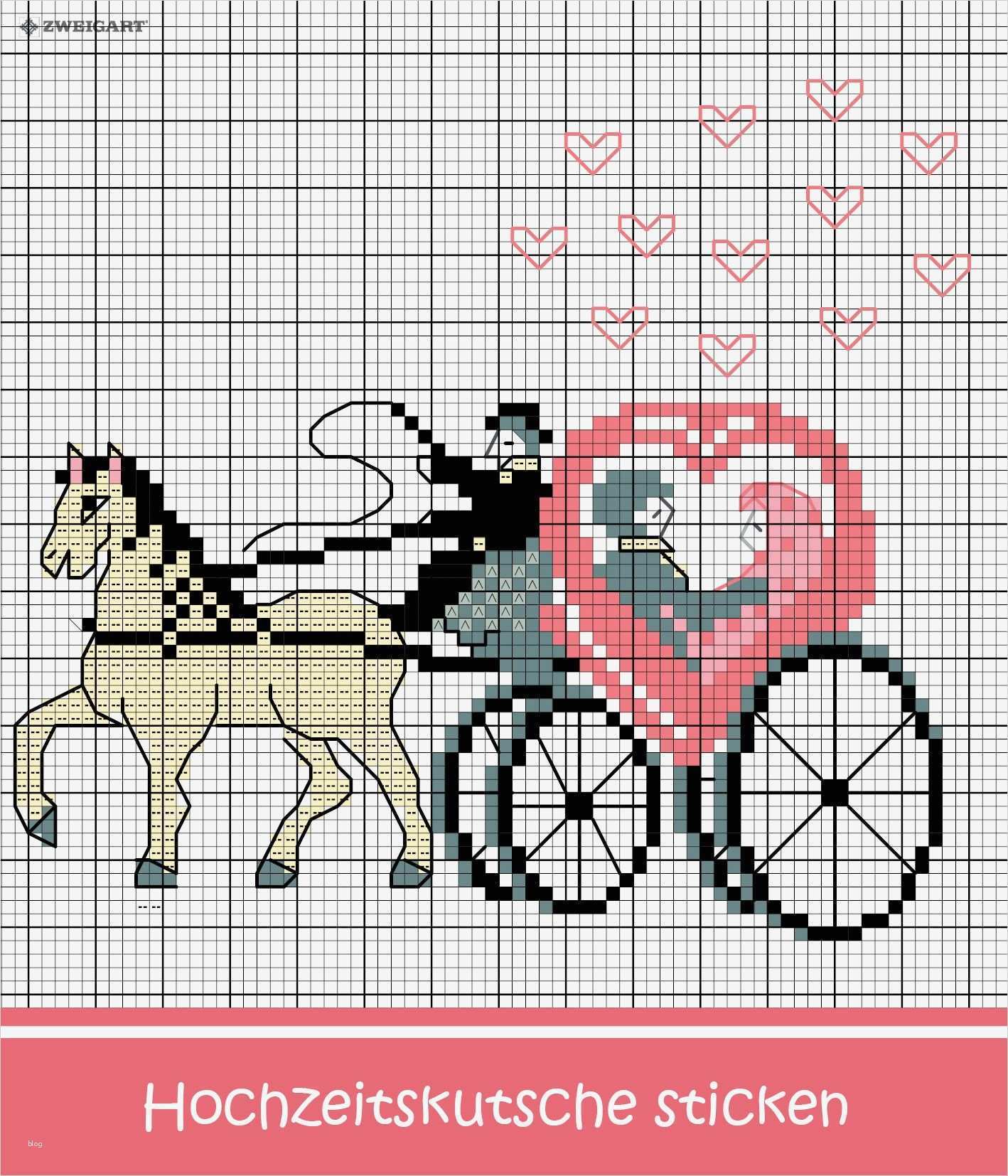 Sticken Vorlagen Kreuzstich Erstaunlich Romantische Hochzeitskutsche Mit Herzen Sticken Sticken