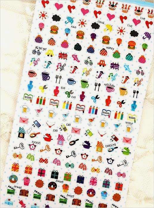 Sticker Vorlagen Bewundernswert Happy Daily Life Sticker Shopping Dinning Eating Everyday