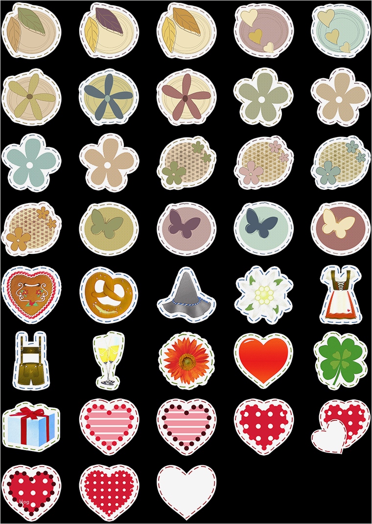 Sticker Vorlagen Cool Fun Sticker Im Scrapbook Stil