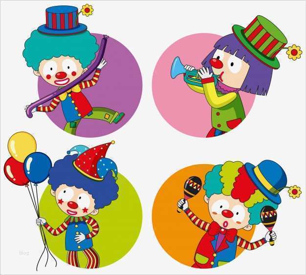 Sticker Vorlagen Gut Sticker Vorlagen Mit Fröhlichen Clowns