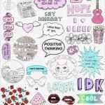 Sticker Vorlagen Hübsch Set 117 Mockup Printable Tumblr Stickers Stickers Set Of