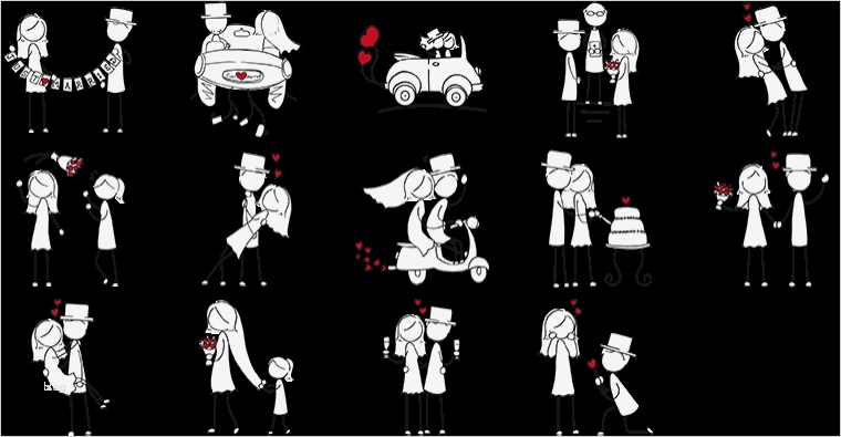 Sticker Vorlagen Neu Fun Sticker Hochzeit & Trauung