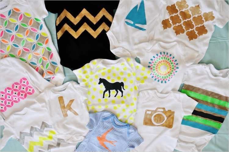 Stoff Bemalen Vorlagen Bewundernswert Baby Strampler Selbst Bemalen 25 Lustige Ideen