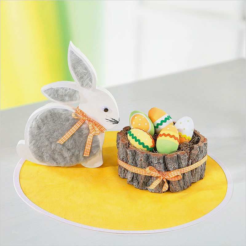 Stoff Bemalen Vorlagen Inspiration Anleitung Holzhase Mit Fellimitat Zu Ostern Basteln