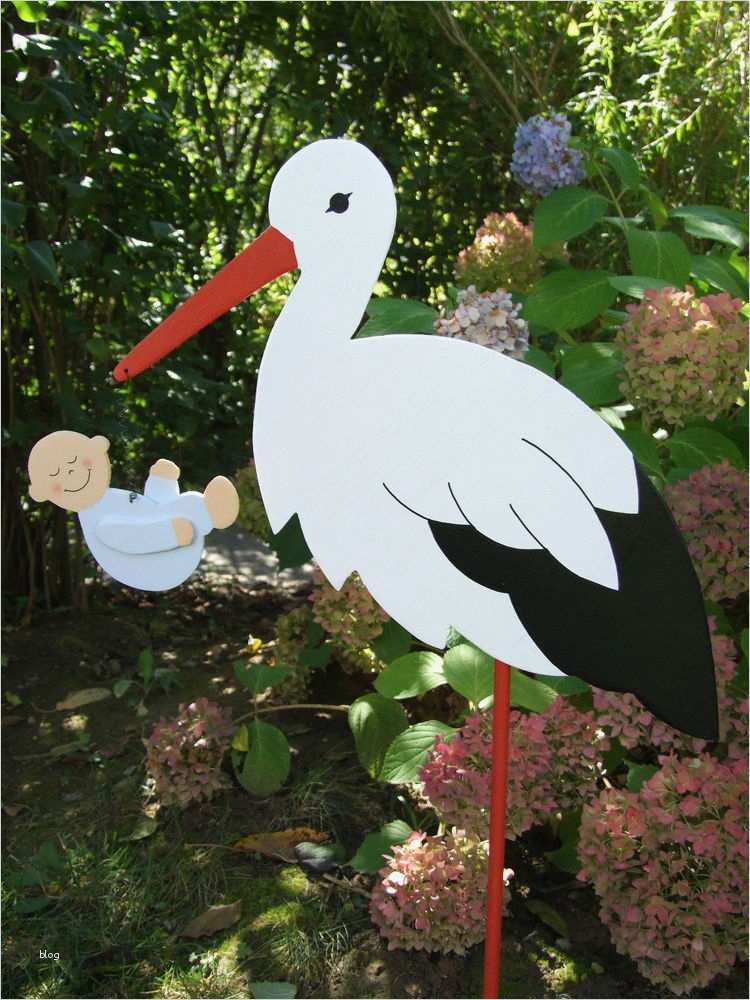 Storch Vorlage Inspiration 80cm Storch Aus Holz Mit Baby Rosa Blau Gelb Oder Grün